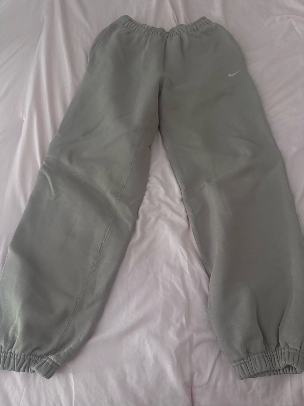 Nike Cream Fleece Joggers with Swoosh
